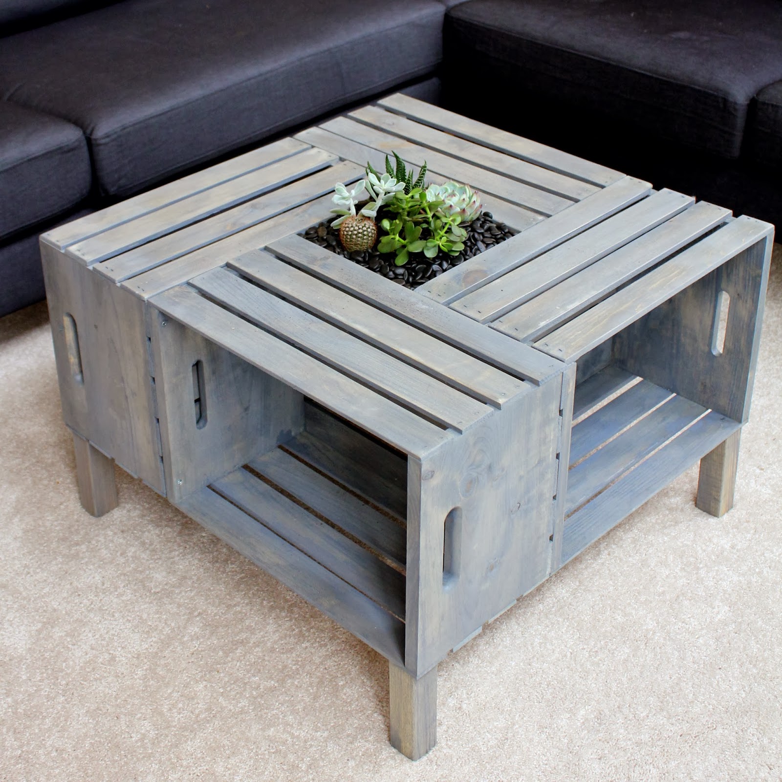 DIY Wine Crate Coffee Table | Home and Heart DIY