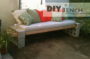 Easy inexpensive outdoor bench