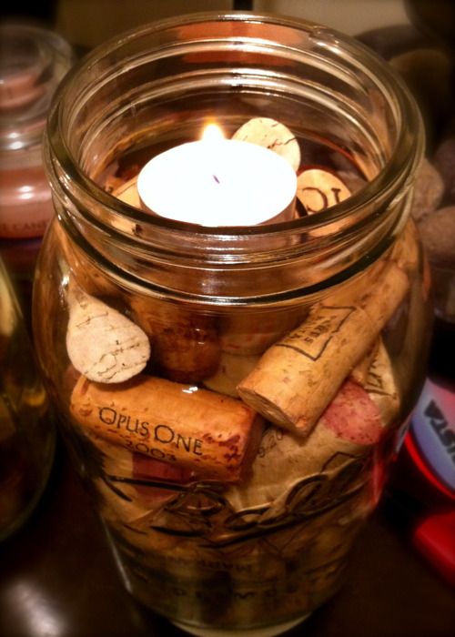 Wine Cork Candle