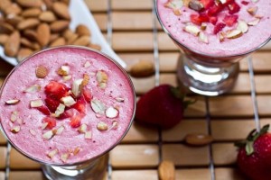 Chilled Strawberry Almond Butter Soup