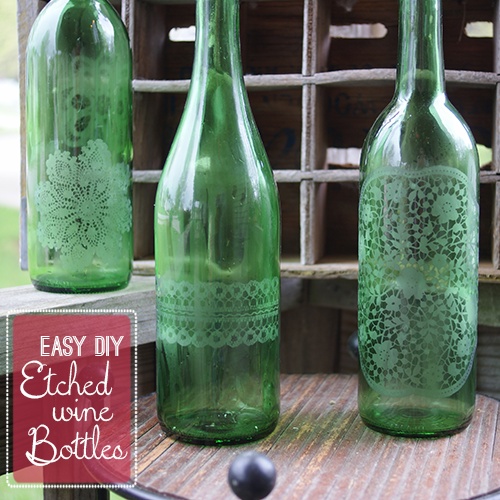 Etched Wine Bottles