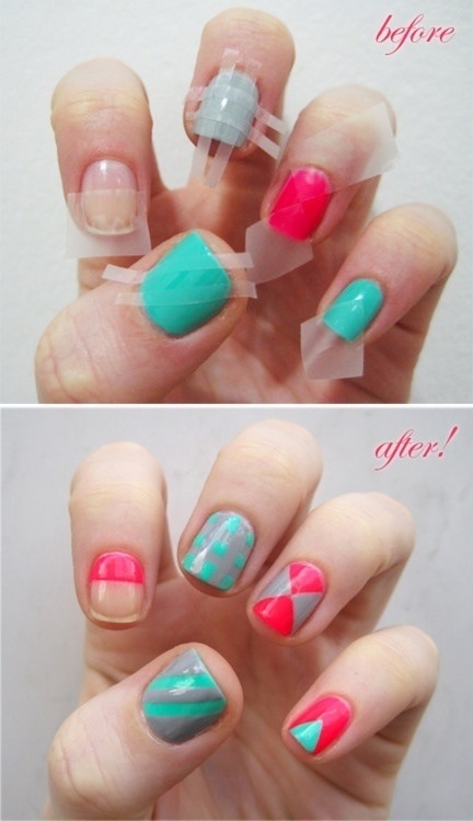 Geometric Nail Art