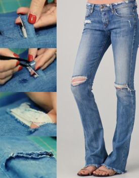 distressed jeans diy