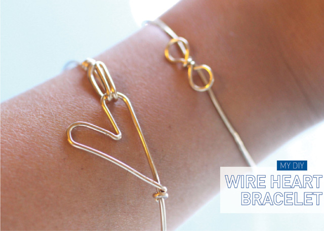 DIY Wire Heart Bracelet 