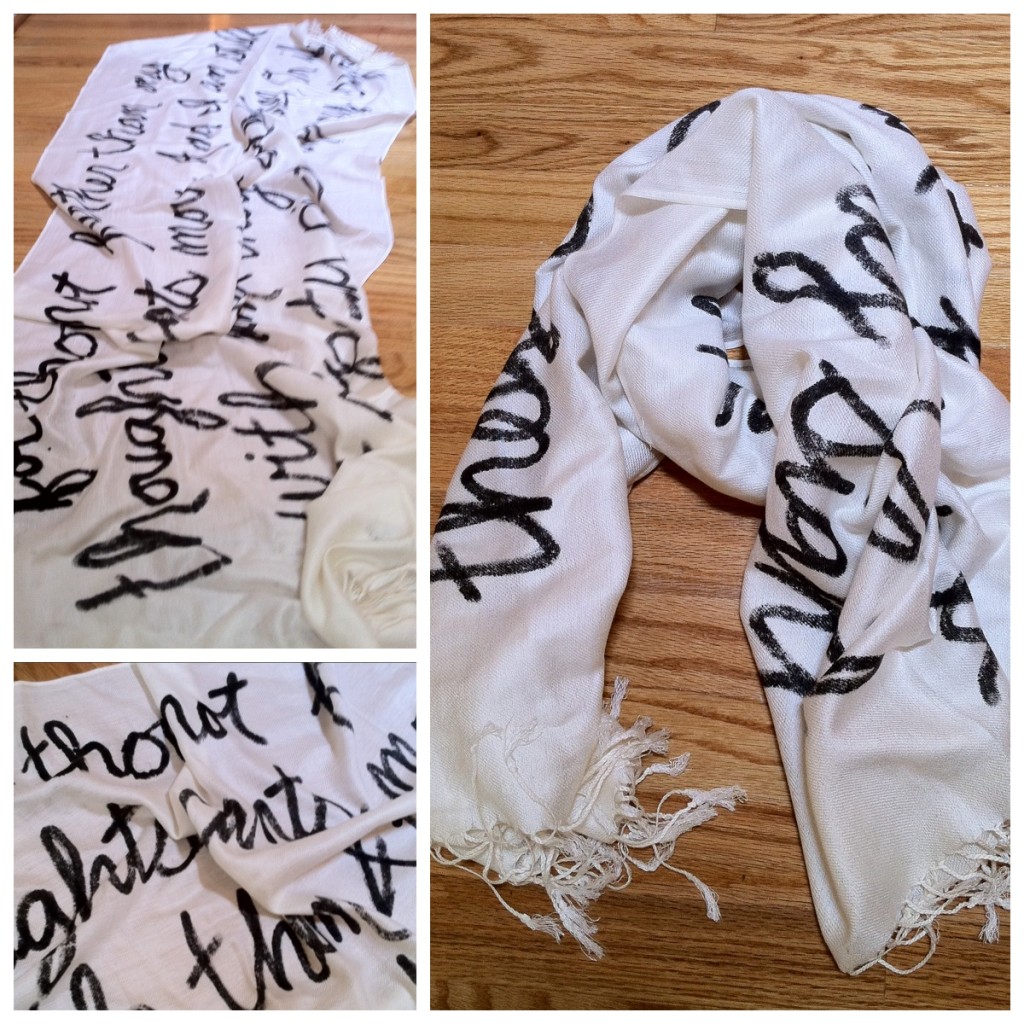 DIY Poem Script Scarf | Home and Heart DIY