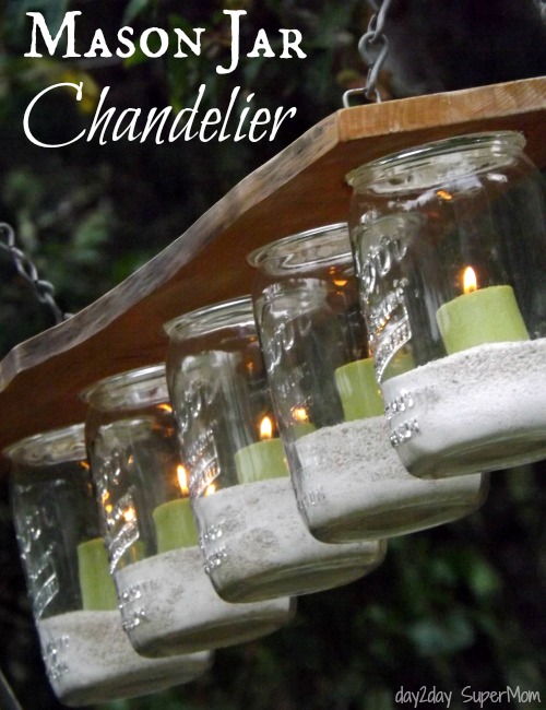 DIY Mason Jar chandelier 