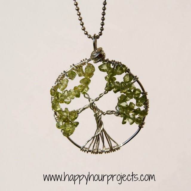 DIY Wire Wrapped Tree Necklace