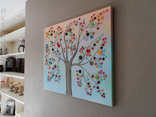 Button Tree on Canvas