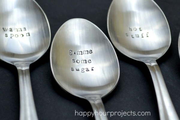DIY Hand Stamped Spoons