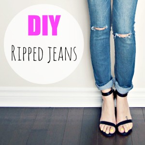 DIY Ripped Jeans | Home and Heart DIY