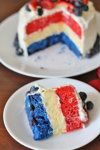 Patriotic Layered Cheesecake